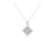 .925 Sterling Silver 1/3 cttw Diamond Rhombus Shaped 18" Pendant Necklace - .925 Sterling Silver