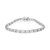 .925 Sterling Silver 1/3 Cttw Miracle Plate Round-Cut Diamond Infinity Link Bracelet - I-J Color, I3 Clarity - Size 7.25" - Silver