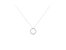 .925 Sterling Silver 1/3 Cttw Round-cut Diamond Open Circle Halo 18" Pendant Necklace