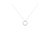 .925 Sterling Silver 1/3 Cttw Round-cut Diamond Open Circle Halo 18" Pendant Necklace