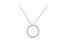 .925 Sterling Silver 1/3 Cttw Round-cut Diamond Open Circle Halo 18" Pendant Necklace - White