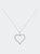 .925 Sterling Silver 1/4 cttw 3-Prong Diamond Open Heart 18" Pendant Necklace
