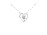.925 Sterling Silver 1/4 Cttw Brilliant-Cut Diamond Open Heart Twisted Awareness Ribbon 18" Pendant Necklace - Silver
