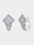 .925 Sterling Silver 1/4 Cttw Diamond and Alternating Beaded Triple Hoop Earring - Sterling Silver
