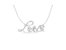 .925 Sterling Silver 1/4 Cttw Diamond Cursive "Love" 18" Pendant Necklace - White