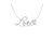 .925 Sterling Silver 1/4 Cttw Diamond Cursive "Love" 18" Pendant Necklace - White