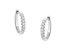 .925 Sterling Silver 1/4 Cttw Diamond Hoop Earrings - White