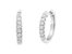 .925 Sterling Silver 1/4 Cttw Diamond Hoop Earrings