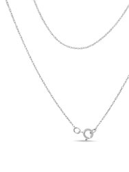 .925 Sterling Silver 1/4 Cttw Diamond Lock 16" Pendant Necklace with Paperclip Chain (H-I Color, SI2-I1 Clarity)