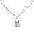 .925 Sterling Silver 1/4 Cttw Diamond Lock 16" Pendant Necklace with Paperclip Chain (H-I Color, SI2-I1 Clarity) - Silver