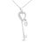 .925 Sterling Silver 1/4 Cttw Diamond Lock & Key heart 18" Pendant Necklace (I-J Color, I3 Clarity)