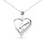 .925 Sterling Silver 1/4 Cttw Diamond "Mom" and Open Heart 18" Pendant Necklace (I-J Color, I2-I3 Clarity) - Silver