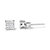 .925 Sterling Silver 1/4 Cttw Invisible Set Princess Diamond Composite Quad Stud Earrings (I-J Color, I1-I2 Clarity)