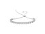 .925 Sterling Silver 1/4 Cttw Miracle-Set Diamond 4"-10" Adjustable Bolo Tennis Bracelet - White