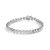 .925 Sterling Silver 1/4 Cttw Miracle Set Diamond and Beaded 7.25" Tennis Bracelet (I-J Color, I2-I3 Clarity) - Sliver