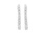 .925 Sterling Silver 1/4 cttw Miracle-Set Round-Cut Diamond Hoop Earring