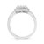 .925 Sterling Silver 1/4 Cttw Princess-Cut Diamond Composite Ring With Beaded Halo - H-I Color, SI1-SI2 Clarity - Size 6