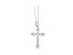.925 Sterling Silver 1/4 Cttw Prong Set Round-Cut Diamond Cross 18" Pendant Necklace - I-J Color, I3-Promo Quality