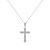 .925 Sterling Silver 1/4 Cttw Prong Set Round-Cut Diamond Cross 18" Pendant Necklace - I-J Color, I3-Promo Quality - White