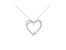 .925 Sterling Silver 1/4 cttw Prong Set Round-Cut Diamond Woven Double Heart 18" Pendant Necklace - White
