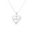 .925 Sterling Silver 1/4 Cttw Round Diamond "Mom" Openwork Heart Pendant 18" Necklace - I-J Color, I2-I3 Clarity - Silver