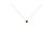 .925 Sterling Silver 1/5 Cttw Bezel Set Solitaire Treated Green Diamond 18" Pendant Necklace - White