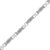 .925 Sterling Silver 1/5 Cttw Round-Cut Diamond "X" Link Bracelet - Size 7.50" - I-J Color, I2-I3 Clarity