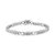 .925 Sterling Silver 1/5 Cttw Round-Cut Diamond "X" Link Bracelet - Size 7.50" - I-J Color, I2-I3 Clarity