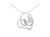 .925 Sterling Silver 1/6 cttw Diamond Heart Pendant Necklace - Sterling Silver