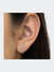 .925 Sterling Silver 1/6 Cttw Diamond Milgrain Hoop Earring