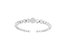 .925 Sterling Silver 1/6 Cttw Diamond Rondelle Graduated Ball Bead Cuff Bangle Bracelet