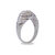 .925 Sterling Silver 1/6 Cttw Round Diamond "Heartbeat" Heart Band Ring - I-J Color, I3 Clarity - Size 6