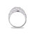.925 Sterling Silver 1/6 Cttw Round Diamond "Heartbeat" Heart Band Ring - I-J Color, I3 Clarity - Size 6