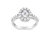 .925 Sterling Silver 1.0 Cttw Brilliant-Cut Diamond Halo-Style Cluster Oval Ring - White