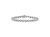 .925 Sterling Silver 1.0 Cttw Diamond Miracle-Plate Open Quatrefoil Flower Circle-Link 7" Tennis Bracelet - Silver