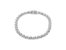 .925 Sterling Silver 1.0 Cttw Diamond Spiral Wave Curved-Link 7" Tennis Bracelet - Sterling silver