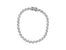 .925 Sterling Silver 1.0 Cttw Diamond Spiral Wave Curved-Link 7" Tennis Bracelet