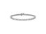 .925 Sterling Silver 1.0 Cttw Miracle Plate Set Diamond Bezel Link Design Tennis Bracelet - White