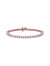 .925 Sterling Silver 1.0 Cttw Miracle-Set Diamond Round Faceted Bezel Tennis Bracelet - Rose Gold