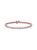 .925 Sterling Silver 1.0 Cttw Miracle-Set Diamond Round Faceted Bezel Tennis Bracelet - Rose Gold
