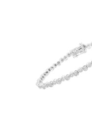 .925 Sterling Silver 1.0 cttw Miracle-Set Diamond "U" Link Bracelet