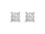 .925 Sterling Silver 1.0 Cttw Round Brilliant-Cut Diamond Miracle-Set Solitaire Stud Earrings - White