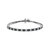 .925 Sterling Silver 1.0 Cttw With Alternating Round White Diamond And Round Treated Blue Diamond Tennis Bracelet (Blue And I-J Color, I3 Clarity) - Sliver
