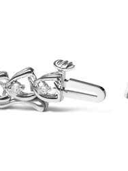 .925 Sterling Silver 1.00 Cttw Diamond C-Shaped Link Bracelet (I-J Color, I3 Clarity)