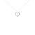 .925 Sterling Silver 1.00 Cttw Diamond Interwoven Double Heart 18" Pendant Necklace - I-J Color, I2-I3 Clarity