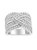 .925 Sterling Silver 2 3/8 Cttw Diamond Multi Row Overlay Band Ring - Ring Size 7