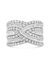 .925 Sterling Silver 2 3/8 Cttw Diamond Multi Row Overlay Band Ring - Ring Size 7 - Silver