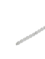 .925 Sterling Silver 2 cttw Miracle Plate Set Diamond Spiral Link Bracelet