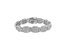 .925 Sterling Silver 3 Cttw Diamond Art-Deco Style Link Bracelet - Silver