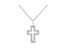 .925 Sterling Silver 3.0 Cttw Round Shape Diamond 1-1/2" Cross Pendant With Box Chain Necklace - White